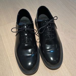 COS Black Patent Leather Brogues